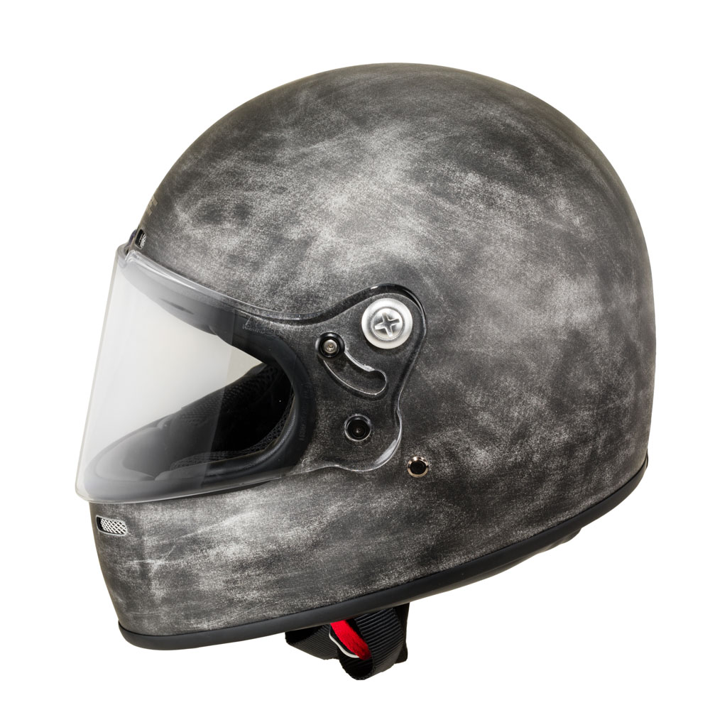 Moto prilba W-TEC Cruder Brindle - žíhaná strieborná