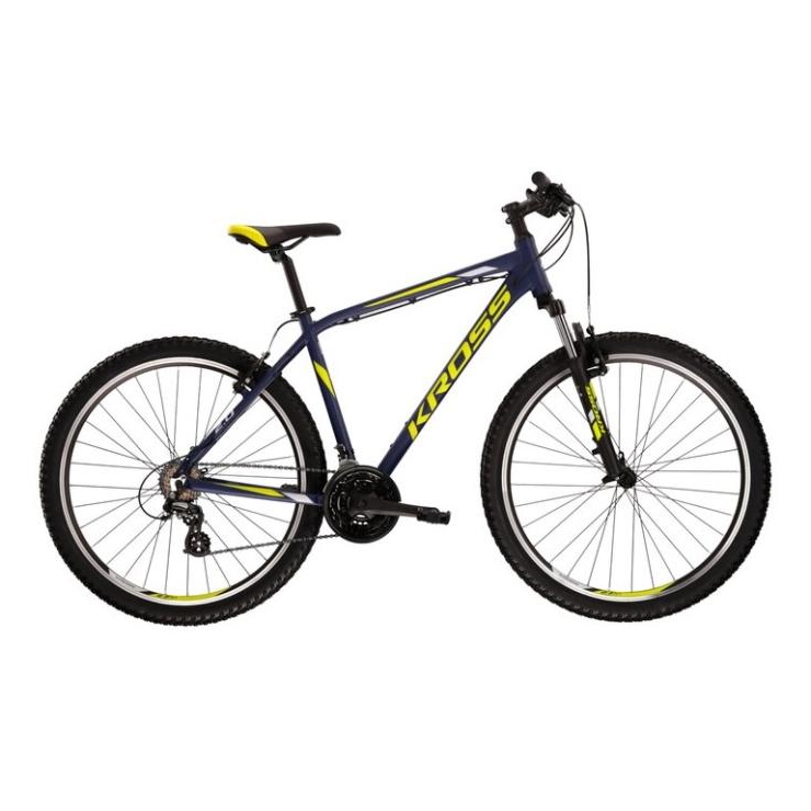 Horský bicykel Kross Hexagon 2.0 27,5" Gen 004 - tmavo modrá/limetová/šedá - tmavo modrá/limetová/šedá