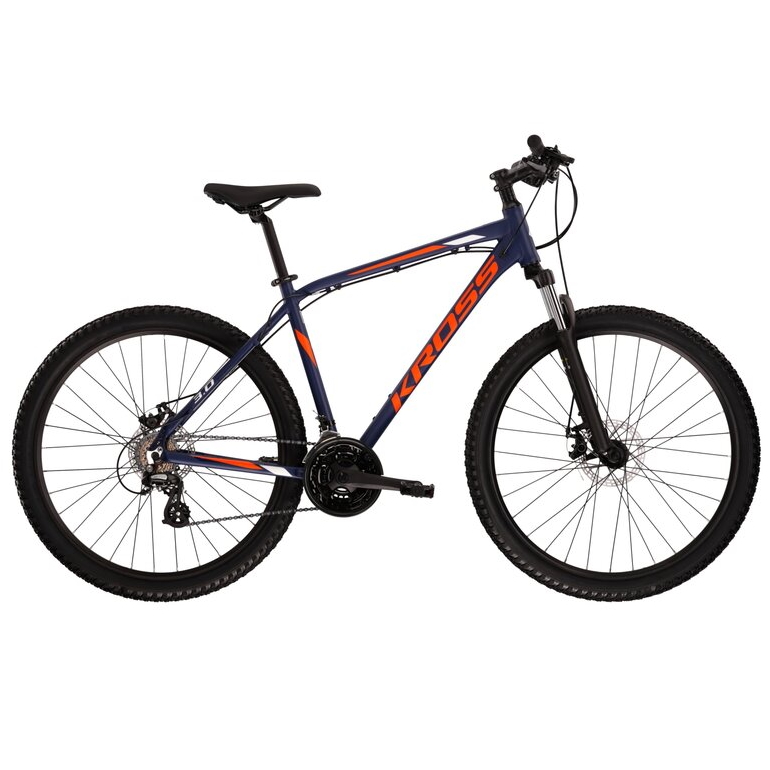 Horský bicykel Kross Hexagon 3.0 26" Gen 004 - tmavo modrá/oranžová/biela