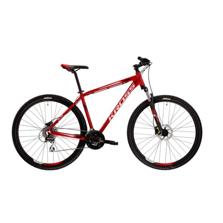 Horský bicykel Kross Hexagon 5.0 27,5" - model 2022 - červená/šedá/čierna