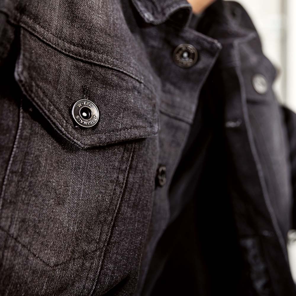 Pánská jeansová letní moto bunda W-TEC Lenny - černá