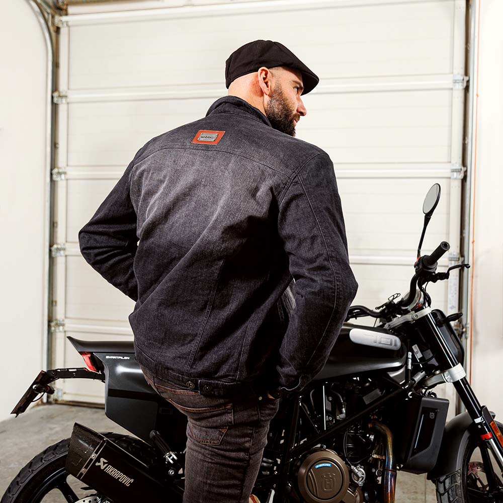 Męska jeansowa letnia kurtka motocyklowa W-TEC Lenny - Czarny