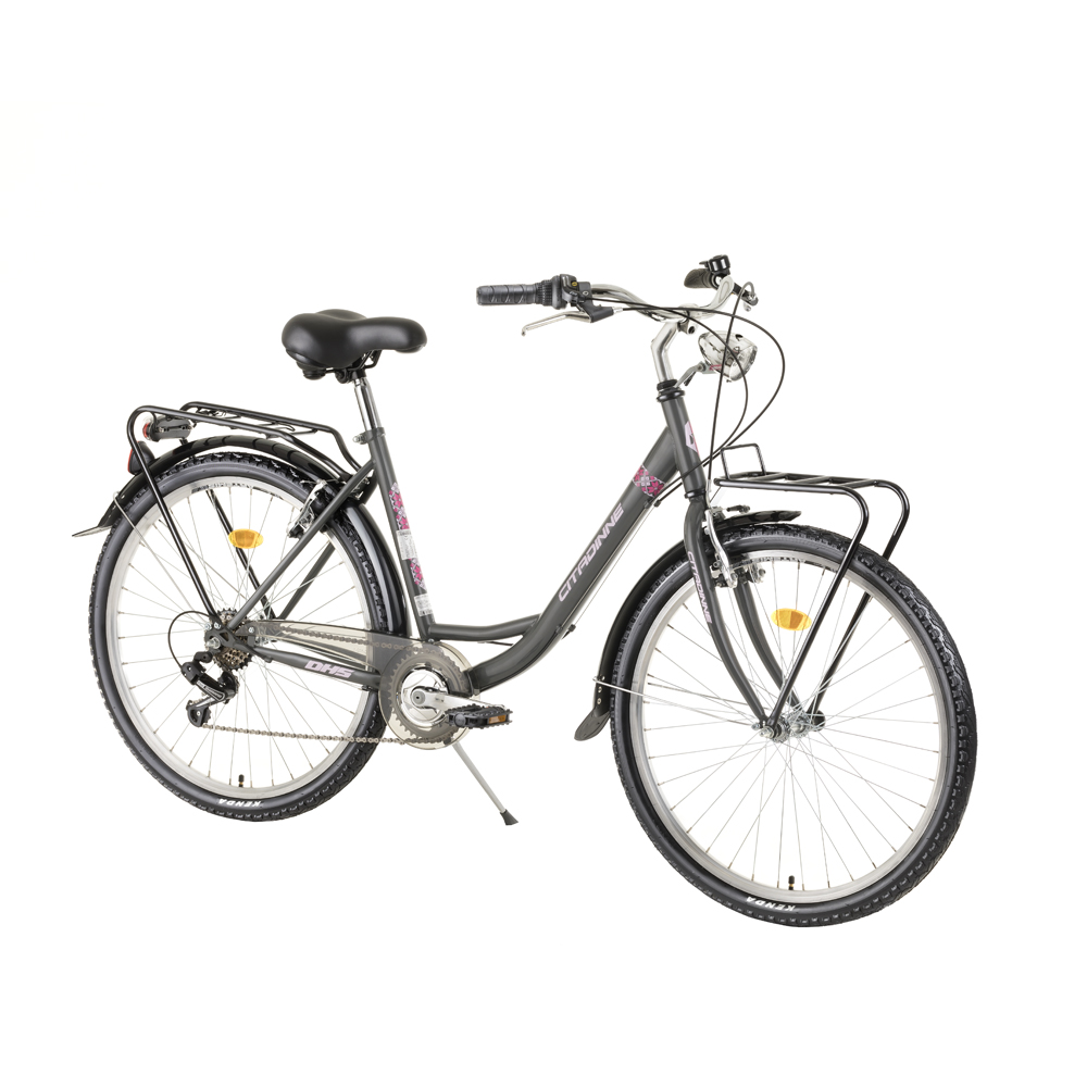 Mestský bicykel DHS Citadinne 2634 26" 7.0 - Grey-Blue