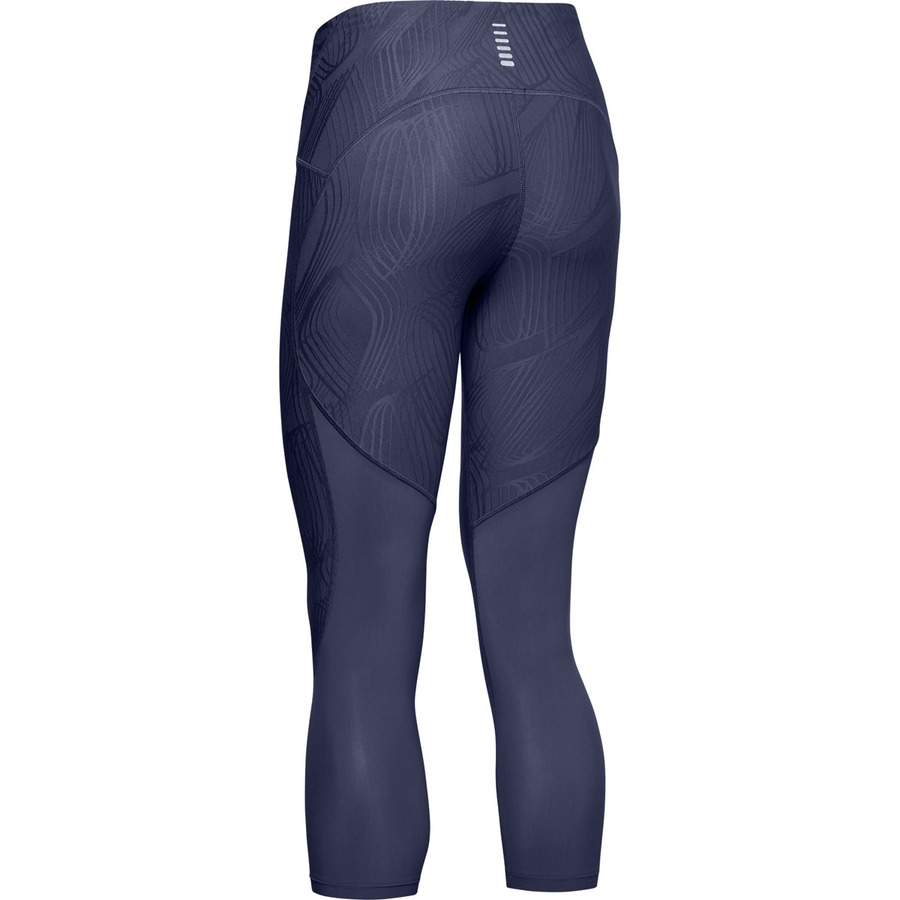 Dámské kompresní 3/4 legíny Under Armour W Fly Fast Jacquard Crop - Blue Ink
