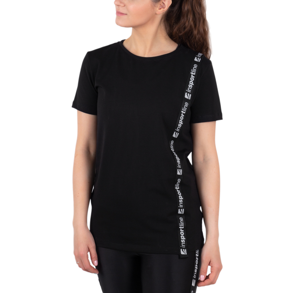 Dámske tričko inSPORTline Sidestrap Woman - čierna - čierna