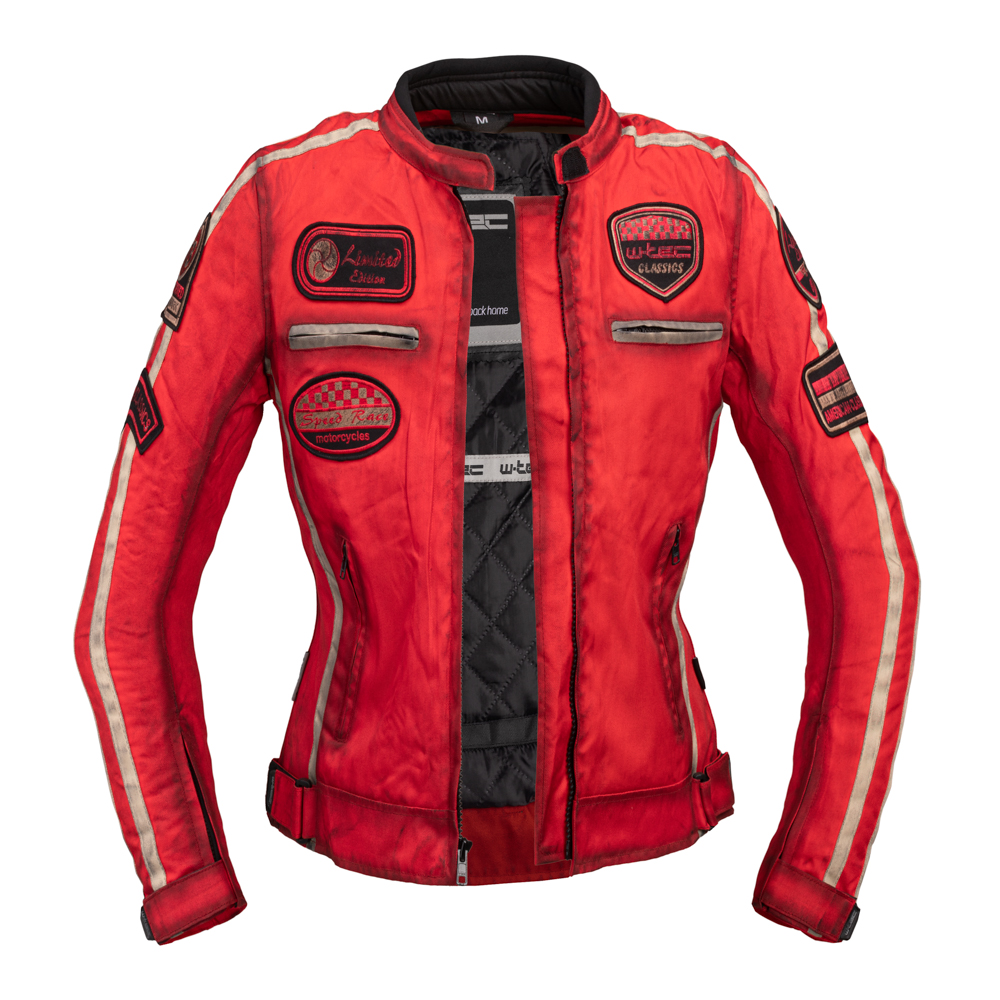 Női motoros kabát W-TEC Virginia - piros