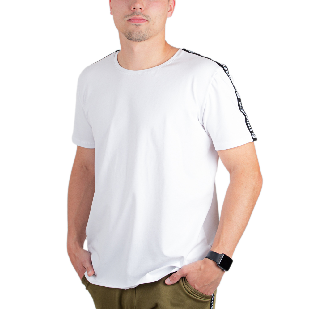 Pánské triko inSPORTline Overstrap - černá - bílá