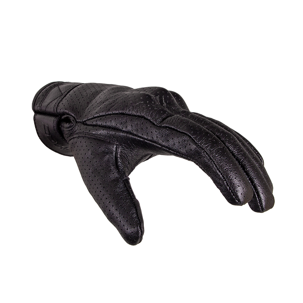 Kožené letné moto rukavice W-TEC Boldsum - čierna