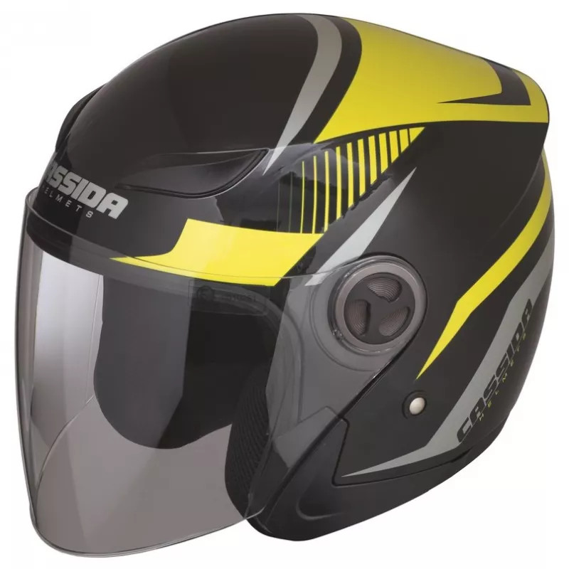 Moto prilba Cassida Reflex - čierno-žltá