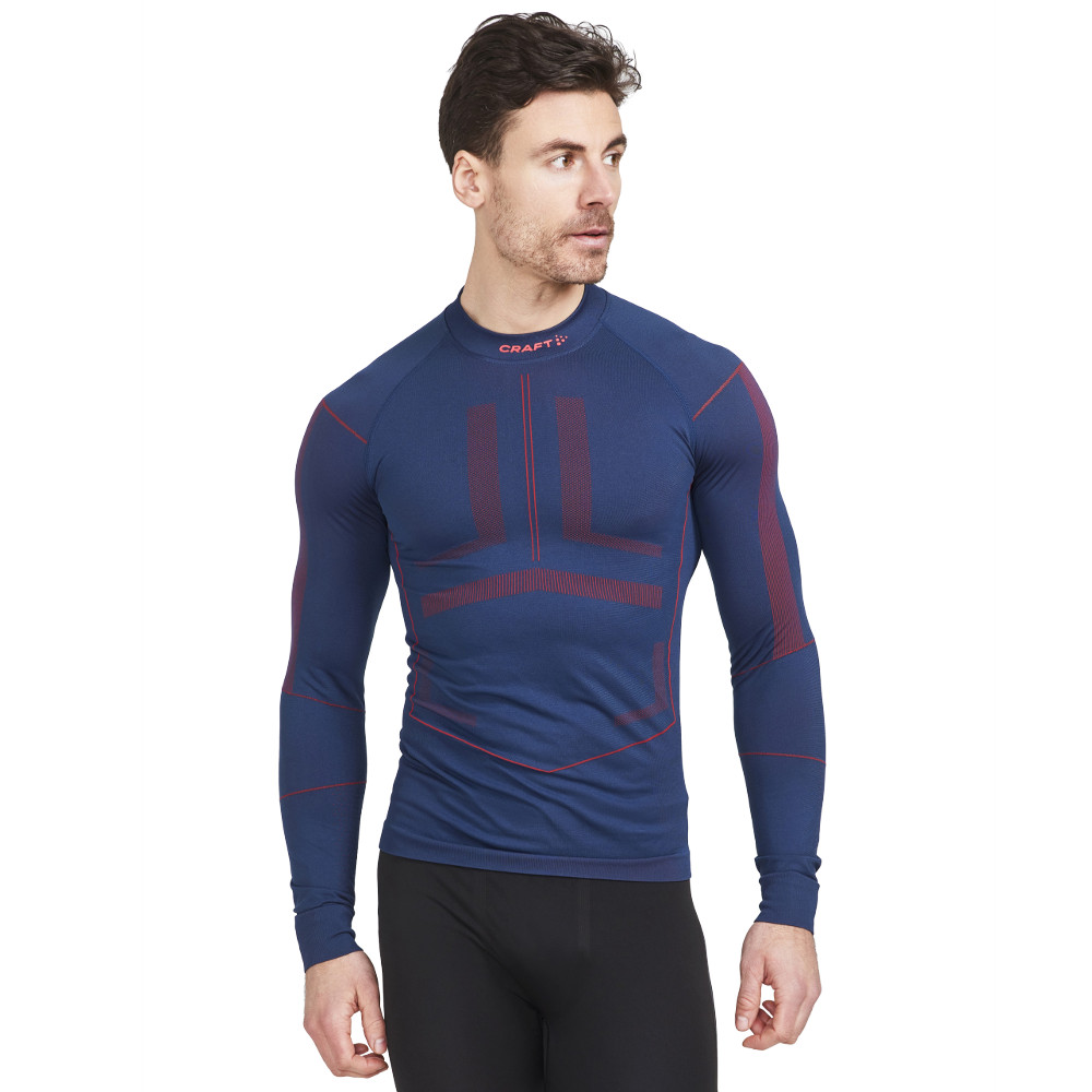 Pánske tričko CRAFT Active Intensity LS - modrá - modrá