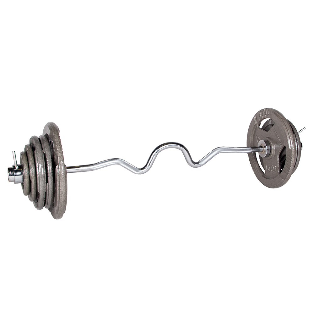 Olympic Plate Loaded Barbell Set inSPORTline Triceps Combo 120 cm