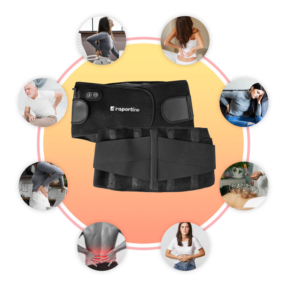 Vyhřívaný bederní pás inSPORTline eHeatage s powerbankou PowerFive 5000 mAh