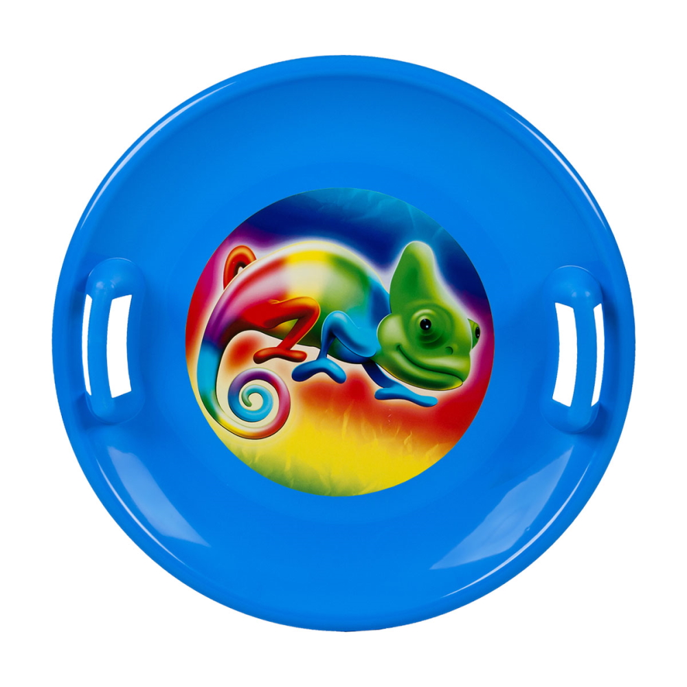 Talíř na sníh STT - oranžová pirate - modrá chameleon