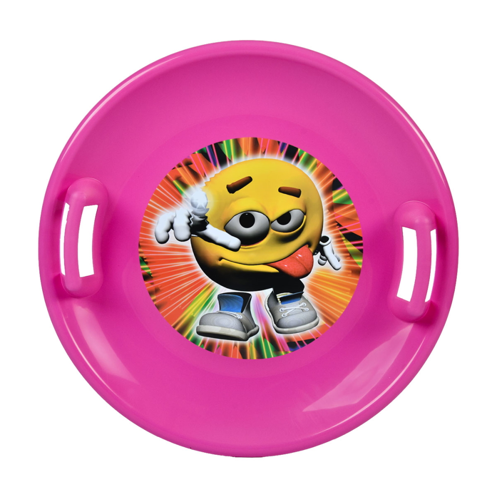 Tanier na sneh STT - oranžová monster - ružová emoji boy