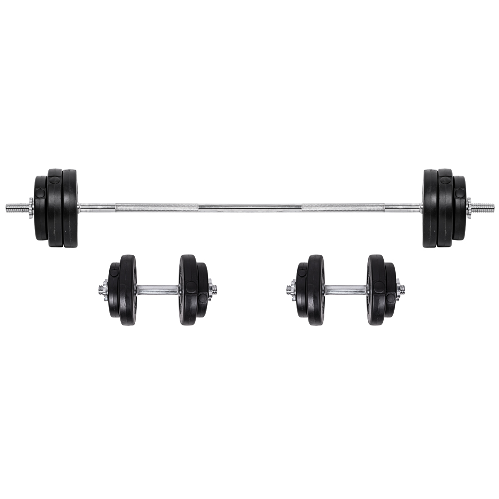 Zestaw hantli ze sztangą inSPORTline Power Tower 3-50 kg