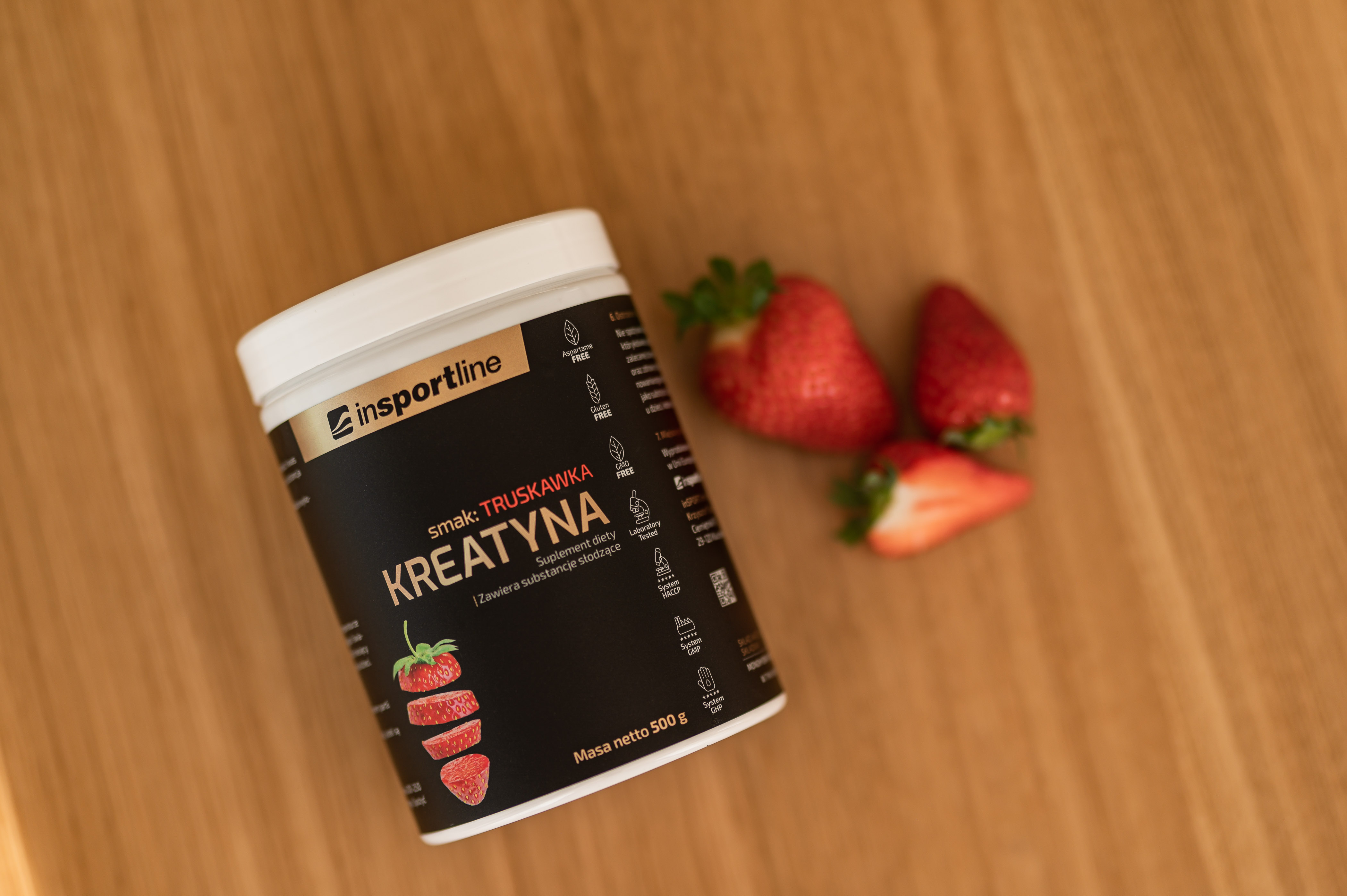 Kreatyna inSPORTline PREMIUM truskawka MONOHYDRAT 500g