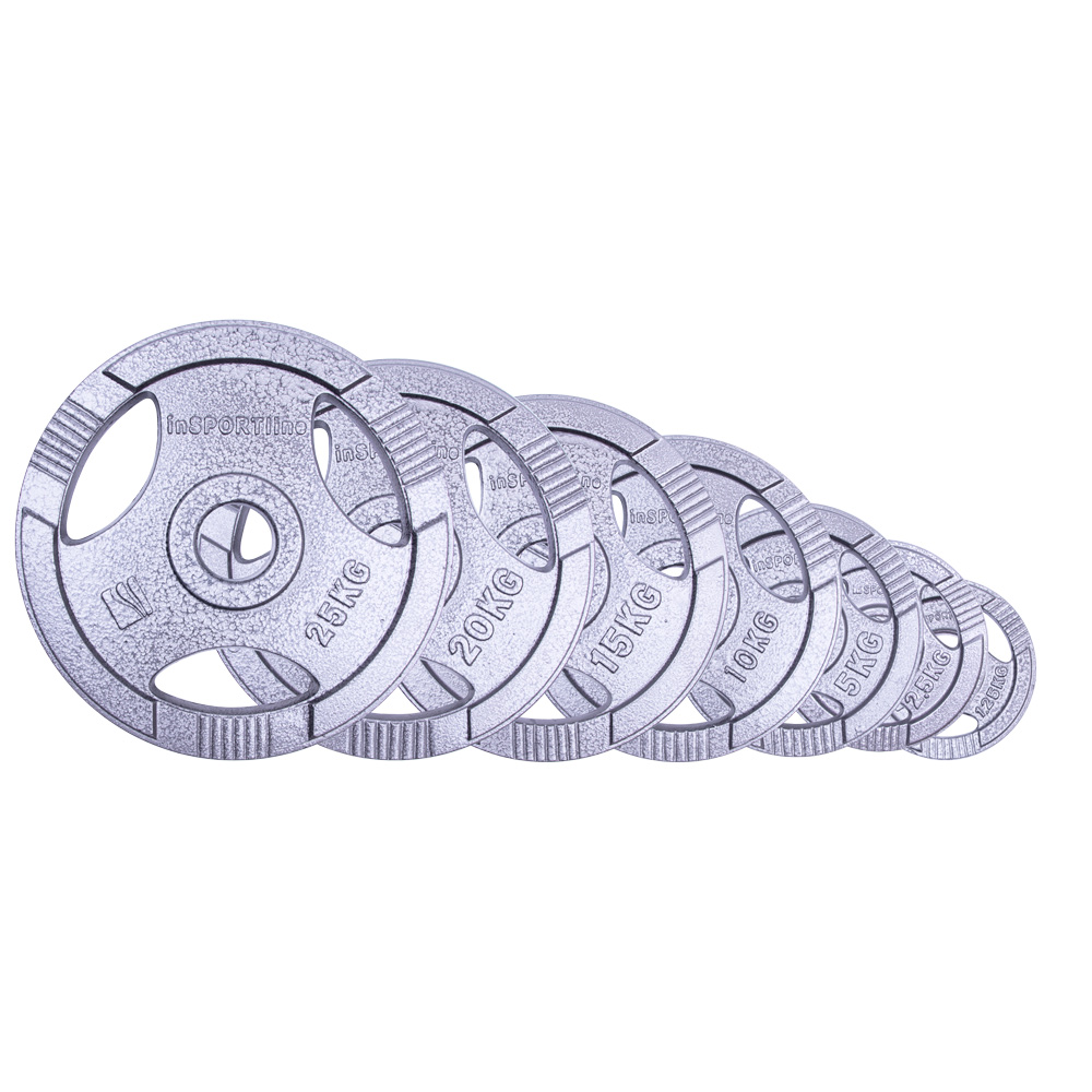 Litinový olympijský kotouč inSPORTline Hamerton 15 kg 50 mm