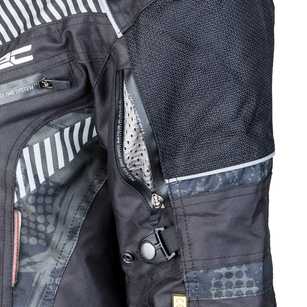 Pánská moto bunda W-TEC Kamicer - černo-šedá
