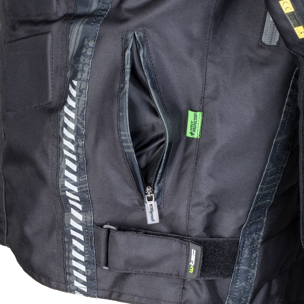 Pánská moto bunda W-TEC Kamicer - černo-šedá