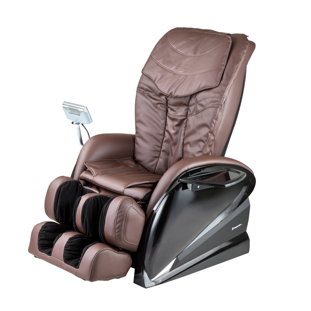 Fotel do masażu inSPORTline Sallieri czarny - Ciemny brązowy