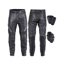 Kožené moto kalhoty W-TEC Vilglen - černá