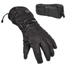 Kožené vyhřívané lyžařské a moto rukavice Glovii GS5 - černá