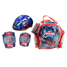 Sada chráničů a helmy Spiderman s taškou