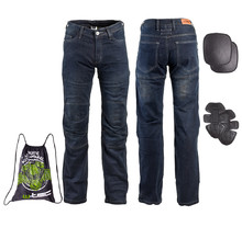 Pánské moto jeansy W-TEC Pawted - tmavě modrá