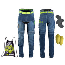 Dámské moto jeansy W-TEC Ekscita - modrá