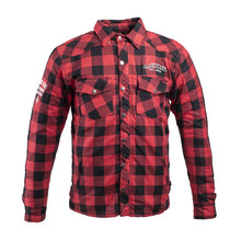 Flanelová košile W-TEC Black Heart Reginald s aramidem - červeno-černá