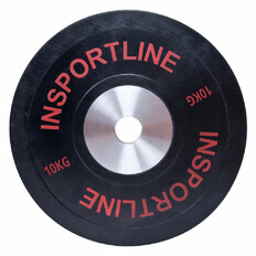 Obciążenie gumowe inSPORTline Bumper Plate 10 kg 50 mm