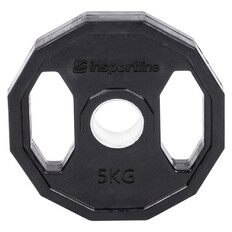 Pogumovaný olympijský kotúč inSPORTline Ruberton 5 kg 50 mm