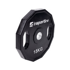 Pogumovaný olympijský kotúč inSPORTline Ruberton 15 kg 50 mm