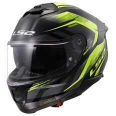 Motorcycle Helmet LS2 FF808 Stream II Fury Black H-V Yellow