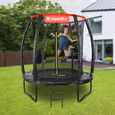 Solidna trampolina ogrodowa z siatką kompletny zestaw inSPORTline Flea 183 cm