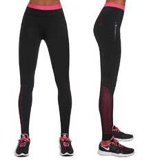 Damskie sportowe legginsy BAS BLACK Inspire - Czarno-różowy