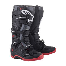 Moto topánky Alpinestars Tech 7 čierna/šedá/červená 2022 - čierna/šedá/červená