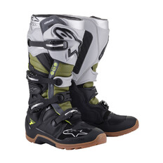Motorcycle Boots Alpinestars Tech 7 Enduro Drystar Black/Silver/Military Green 2022