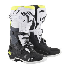 Motorcycle Boots Alpinestars Tech 10 Black/White/Fluo Yellow 2022