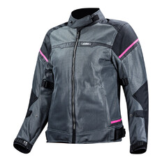 Women’s Motorcycle Jacket LS2 Riva Black Dark Grey Pink