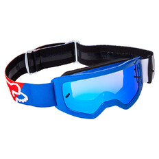 Children’s Mirrored Motocross Goggles FOX Yth Main Skew Spk OS White Red Blue MX22