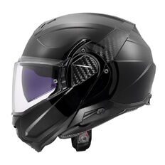 Flip-Up Motorcycle Helmet LS2 FF910 Advant II Solid Glossy Black P/J