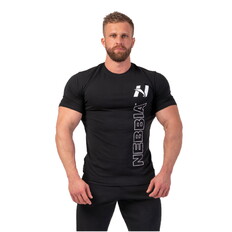 T-shirt męski, koszulka Nebbia Vertical Logo 293 - Czarny