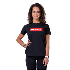 Koszulka damska T-shirt Nebbia Basic 592 - Czarny