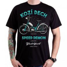 Koszulka T-shirt motocyklowy BLACK HEART Kozí dech