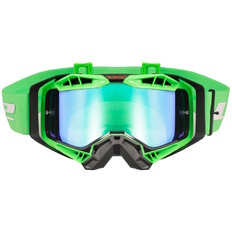 Motocrossbrille LS2 Aura Pro Black H-V Grünes Iridiumglas