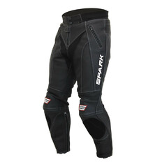Pánske kožené moto nohavice Spark ProComp - čierna