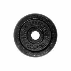 Żeliwne obciążenie talerz do sztangi 30mm inSPORTLine Castblack 1,25 kg 30 mm