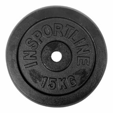 Liatinové závažie inSPORTline Castblack 15 kg 30 mm