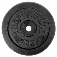 Żeliwne obciążenie talerz do sztangi 30mm inSPORTline Castblack 20 kg 30 mm